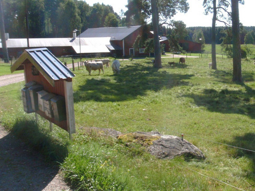 New Calf and a covered community of mail boxes.
